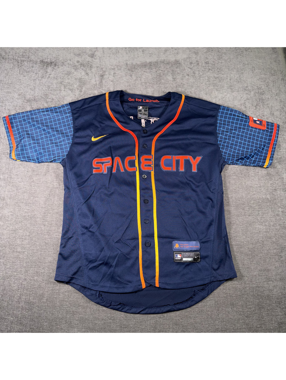 Nike Houston Astros Jose Altuve #27 Space City Baseball Jersey Size 36